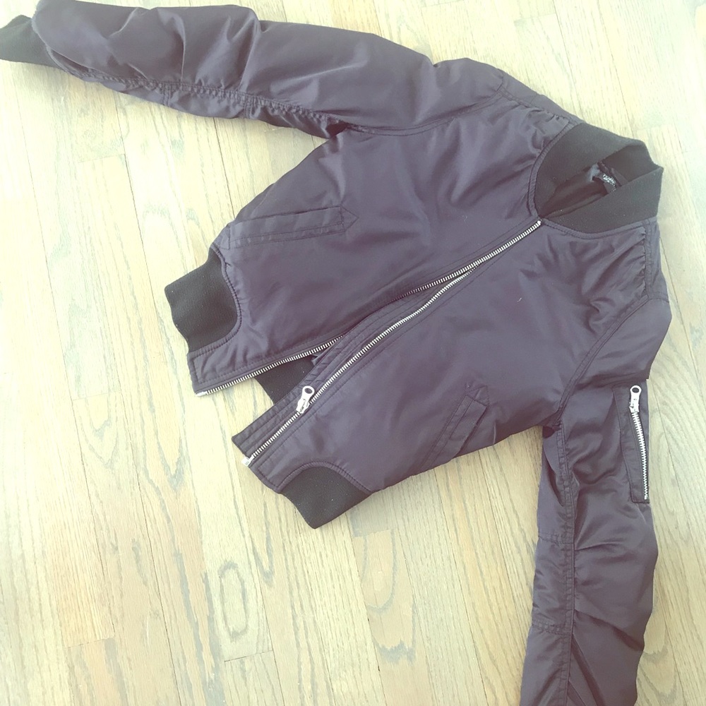 Black Topshop bomber jacket